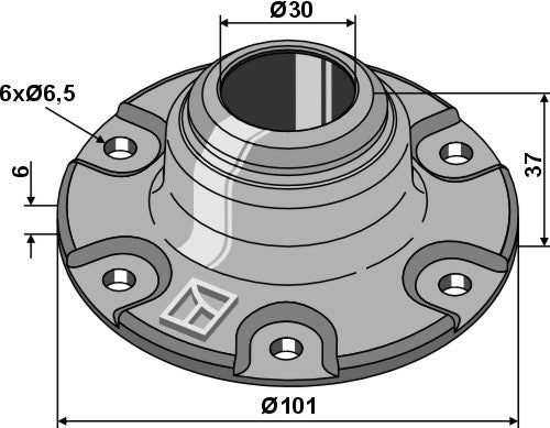 Corps de palier de disque – Kuhn – cotes