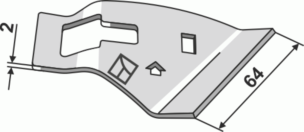 Décrottoir petit modèle, gauche – Väderstad Tempo