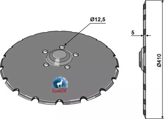 Disque semeur Ø410 x 5 mm – Väderstad Rapid