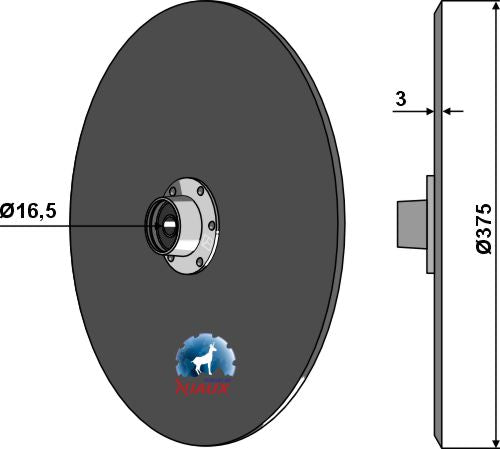Disque semeur Ø375 x 3 mm complet – Maschio / Gaspardo MT / MTR