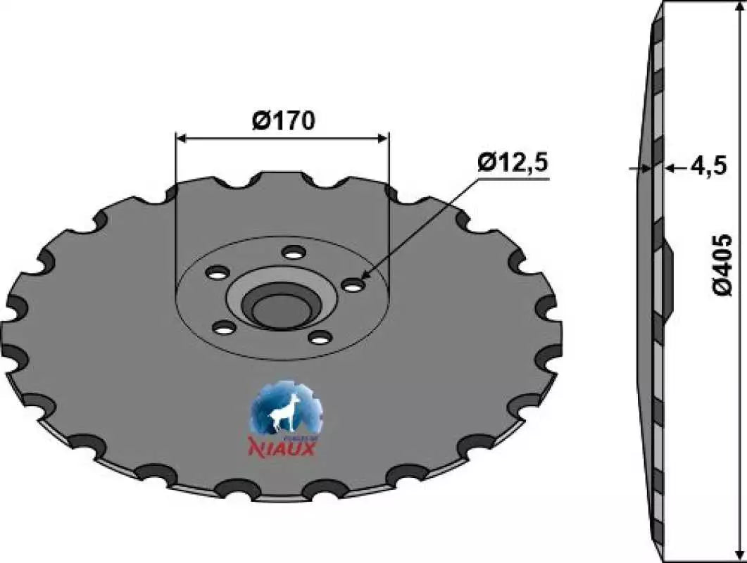 Disque semeur Ø405 x 4,5 mm – Väderstad Rapid