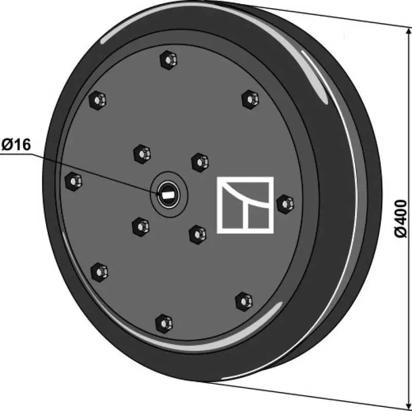Roue de rappui – largeur 115 mm – Väderstad
