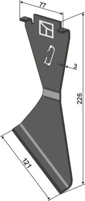 Décrottoir grand modèle, gauche – Väderstad Tempo