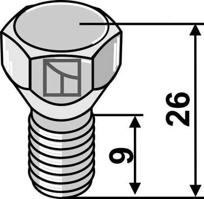 Boulon M12 x 1,25 – disque Väderstad Rapid – cotes